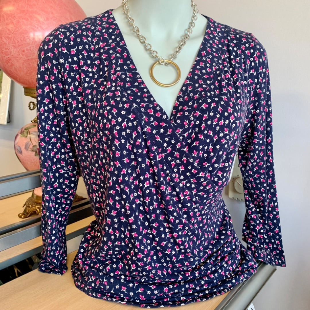 Ralph Lauren, Tops, Large Navy Fuchsia White