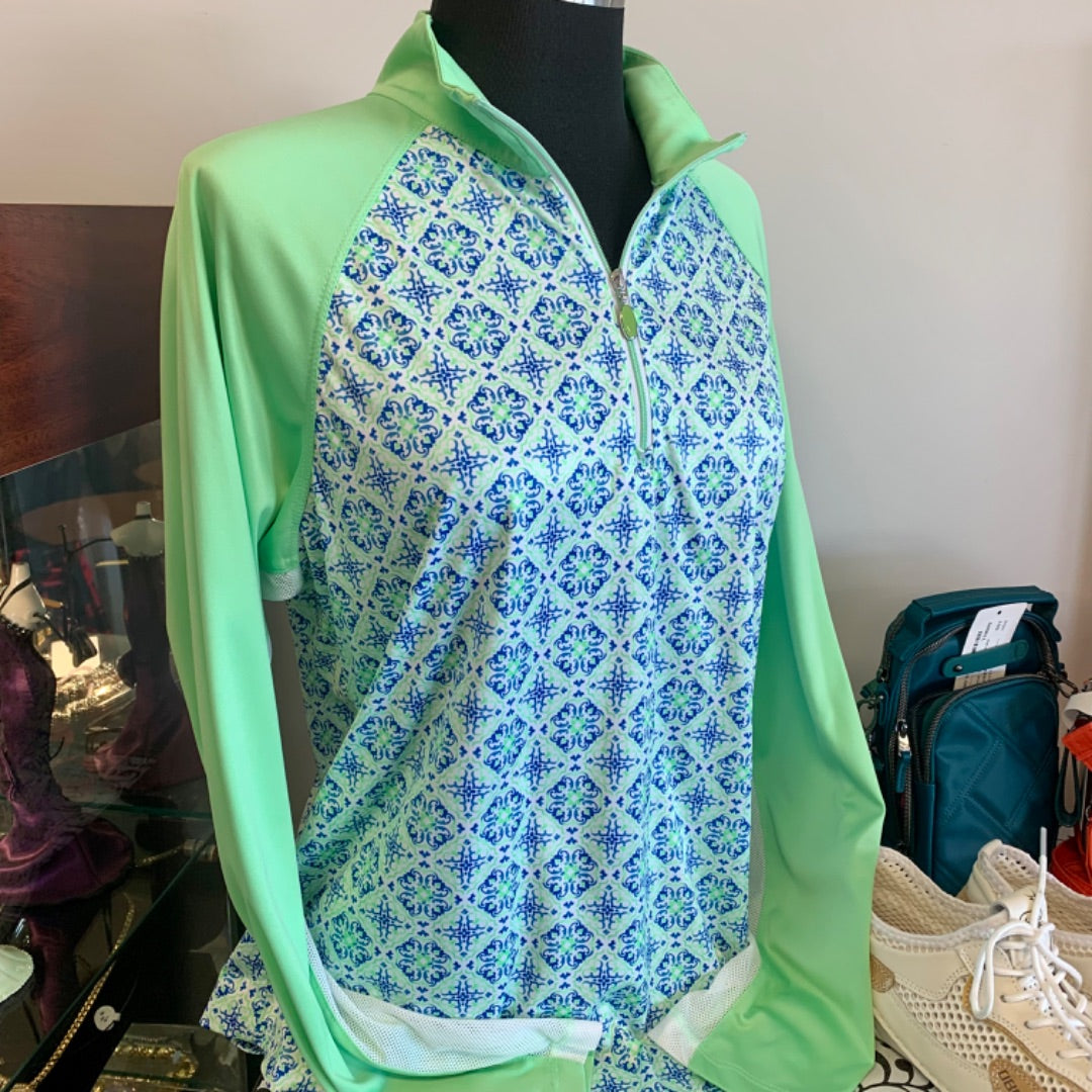Greg Norman, Active Wear, Large Green Blue White