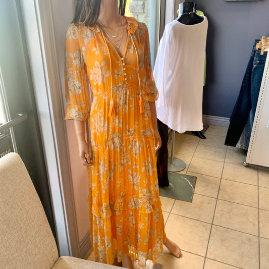Anthropologie, Dresses, XSmall Orange Multi