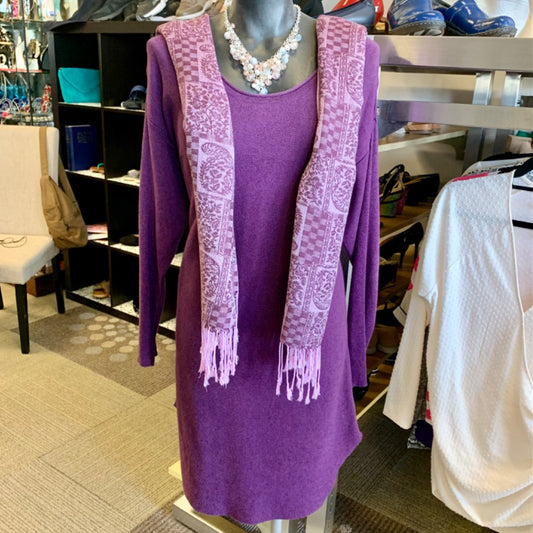 Parkhurst sweaterdress, Large, Eggplant