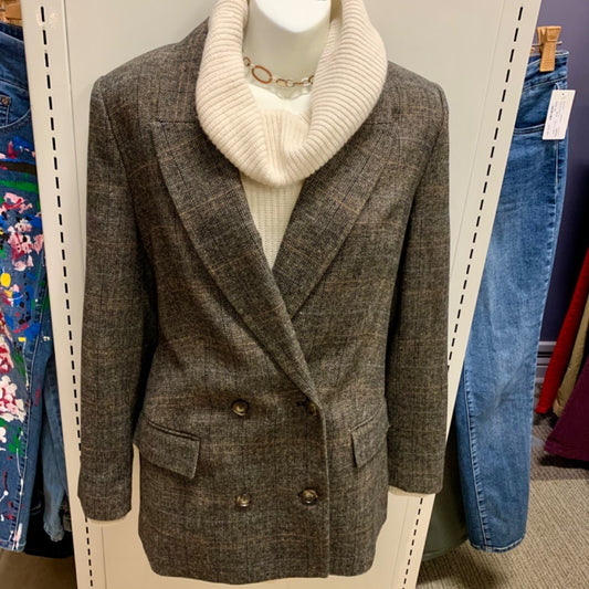 Reitmans, Jackets, Size 8 Blazer, Brown plaid, 4 button