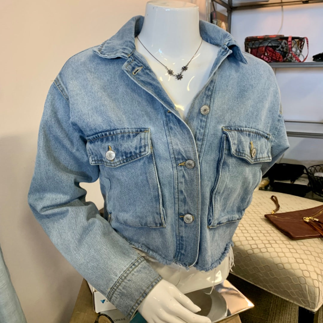 Love Tree Denim Distressed, Small Blue