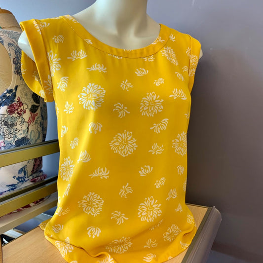 Ann Taylor, XSmall Petite Yellow White