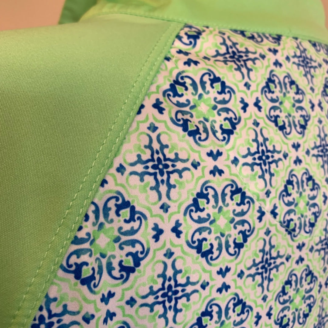 Greg Norman, Active Wear, Large Green Blue White