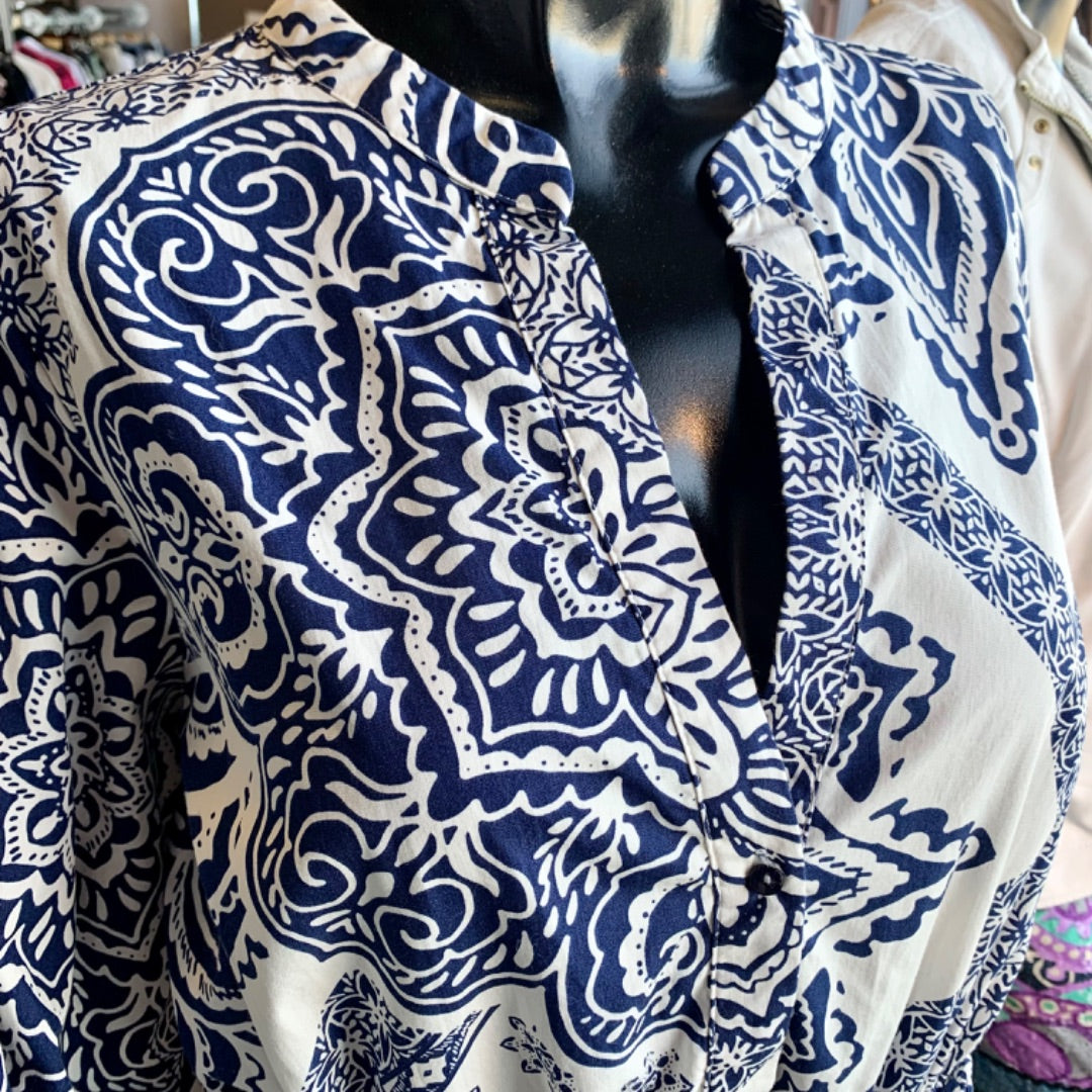 Zara, Dresses, Medium Navy White