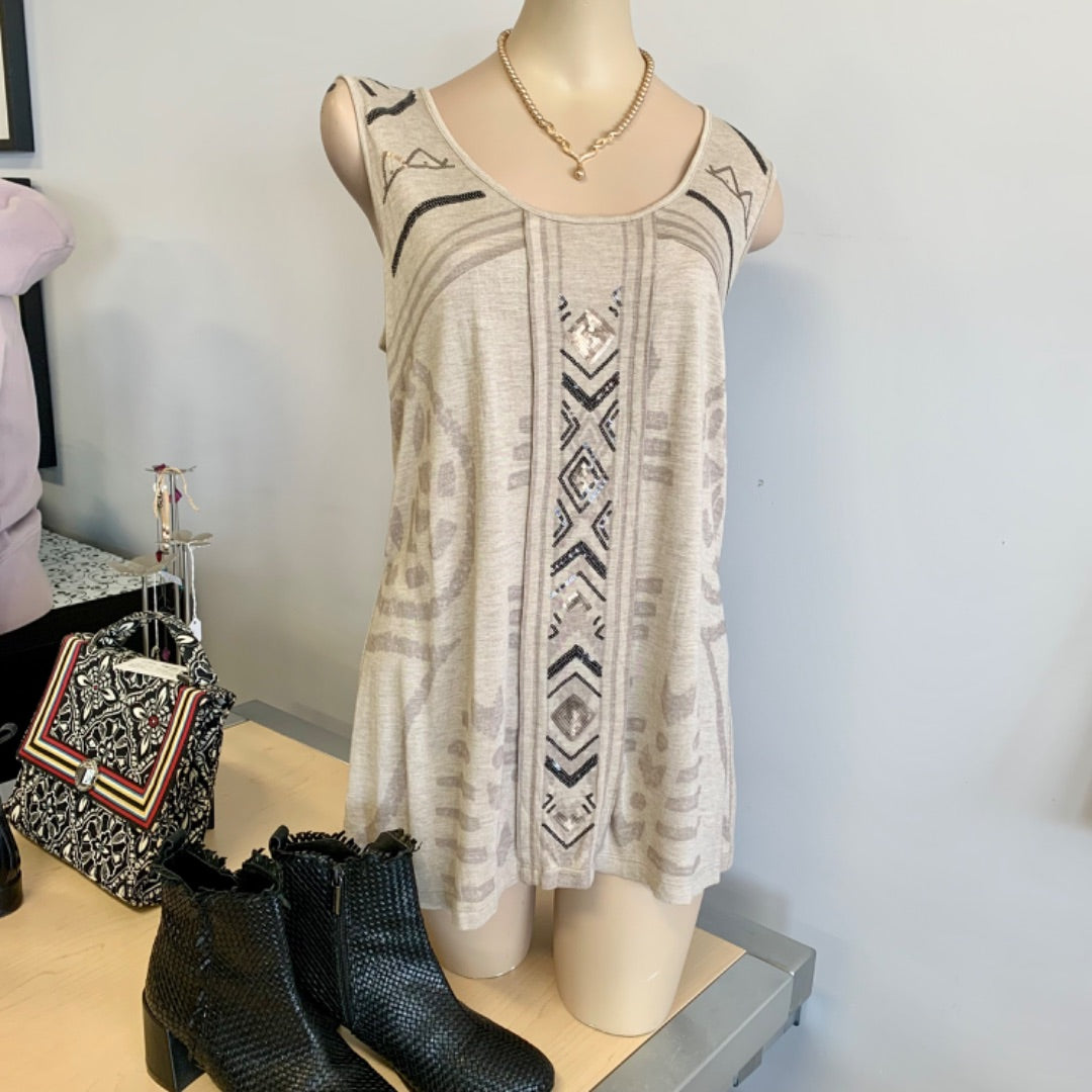 Olsen, Top Sleeveless, Large Brown