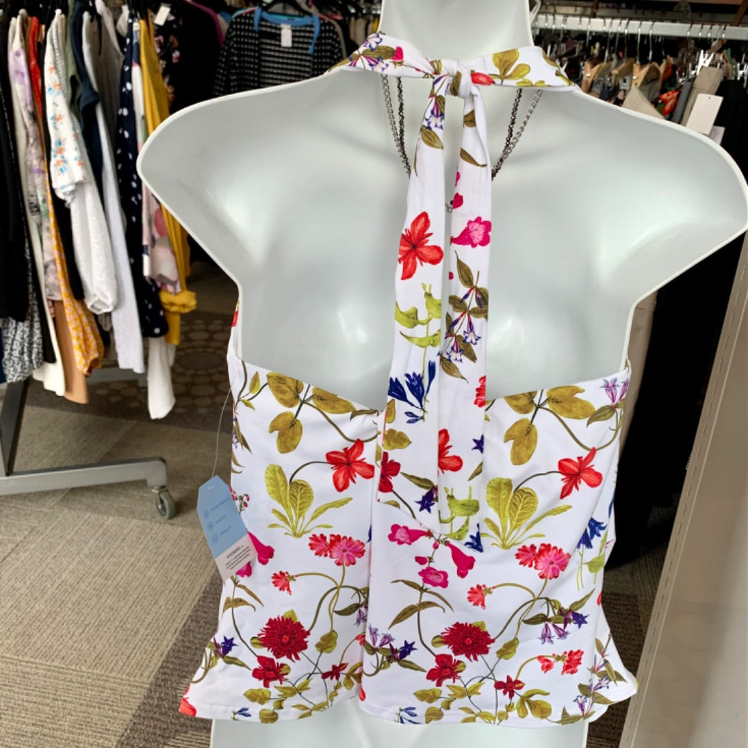 Lands End, Bathing Suits, L / XLarge Floral on White