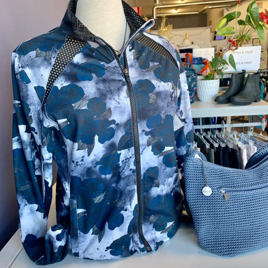 Zyia, Active Wear, Medium Navy White Grey