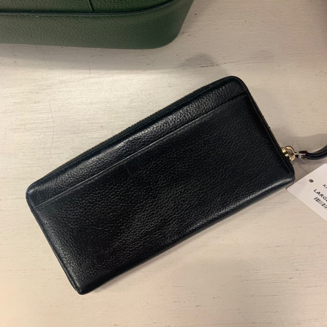 Leather wallet, Large Black