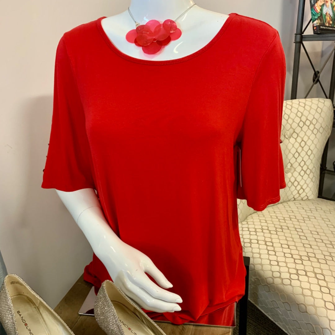 Cable&Gauge, Tops, Medium Red