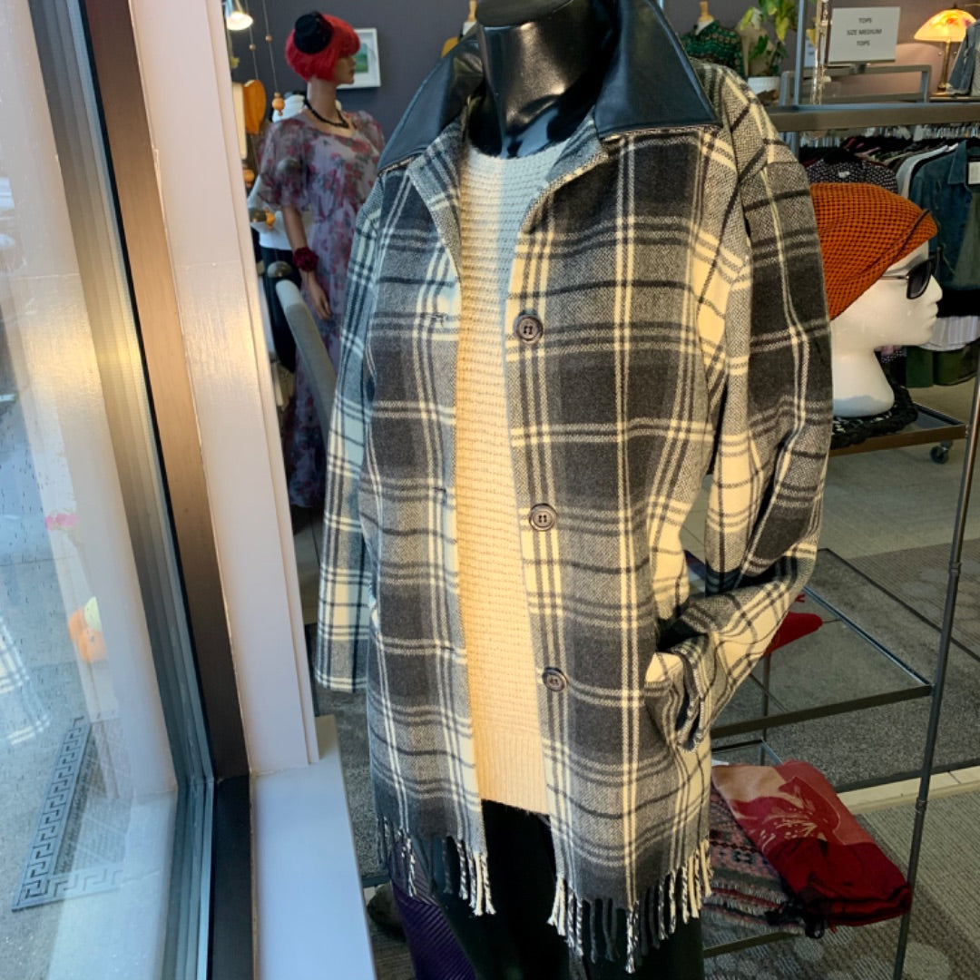 Karolyne, Jackets, Size 8 - Petite Black Beige Grey