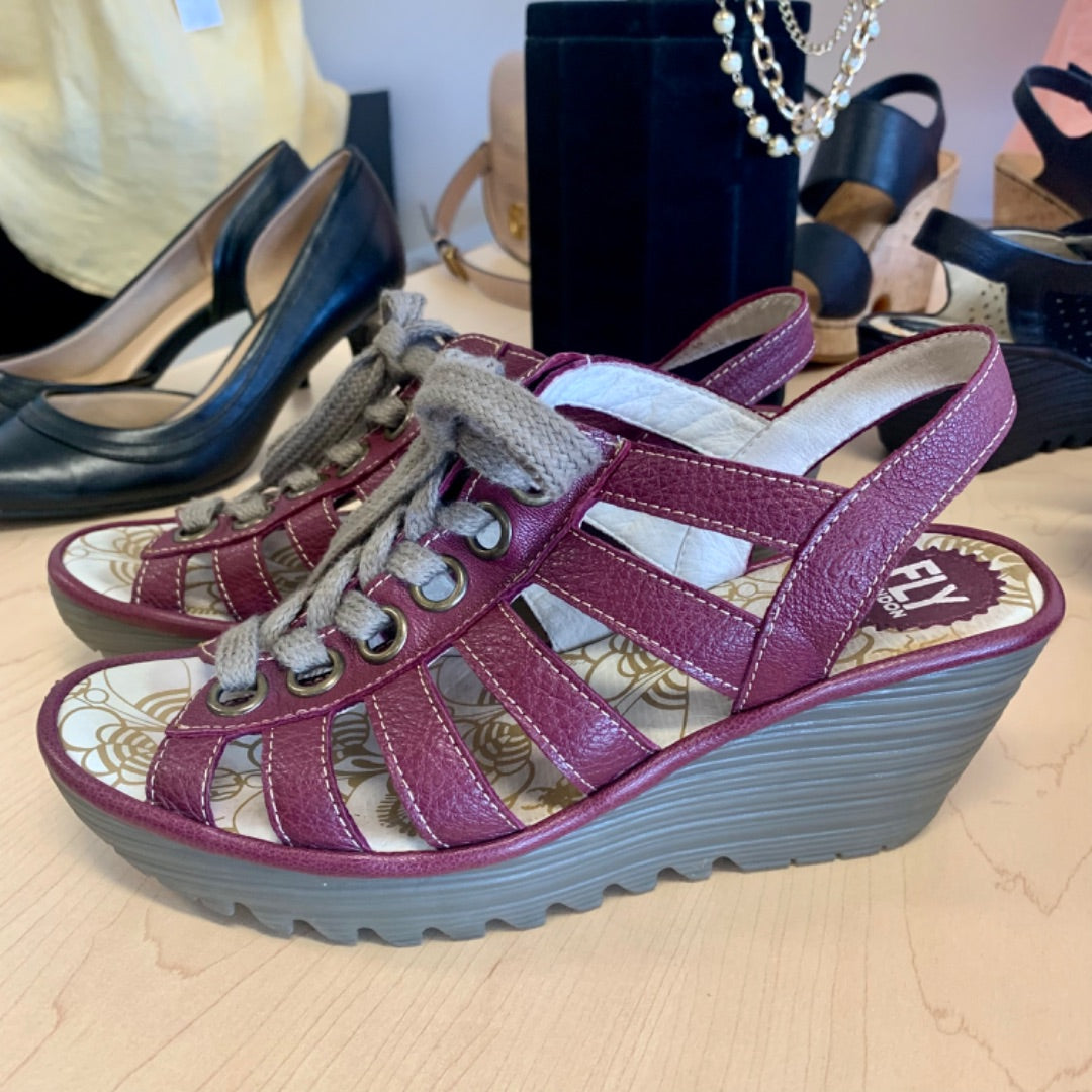 Fly London, Footwear, Size 8.5 (39) Burgundy