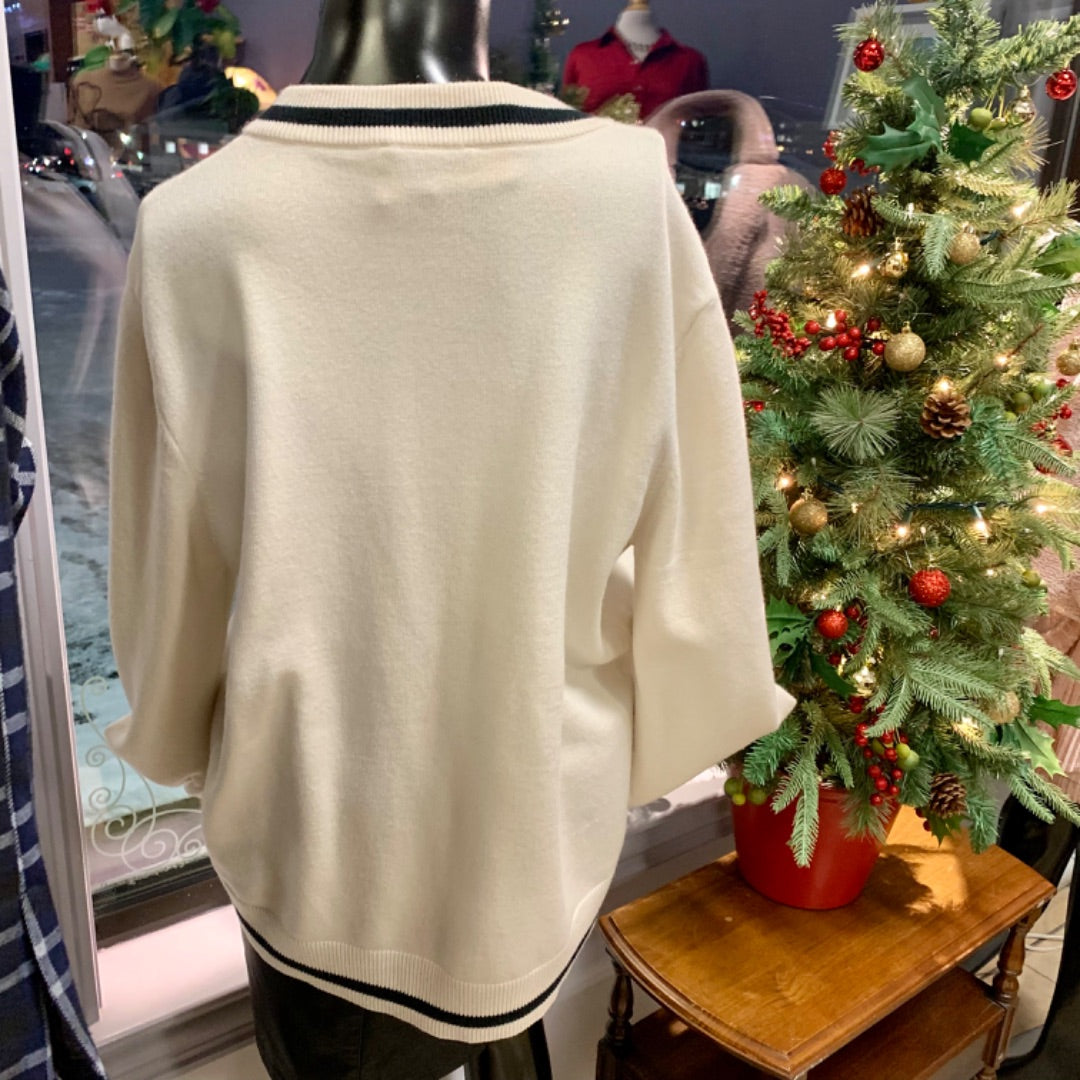 Olsen, Sweaters, Large Cream