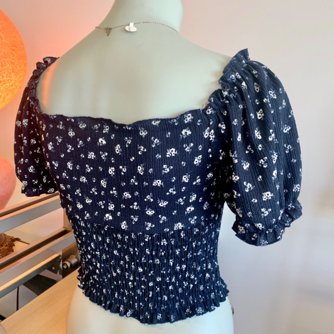 ONLY, Tops, Large Navy White