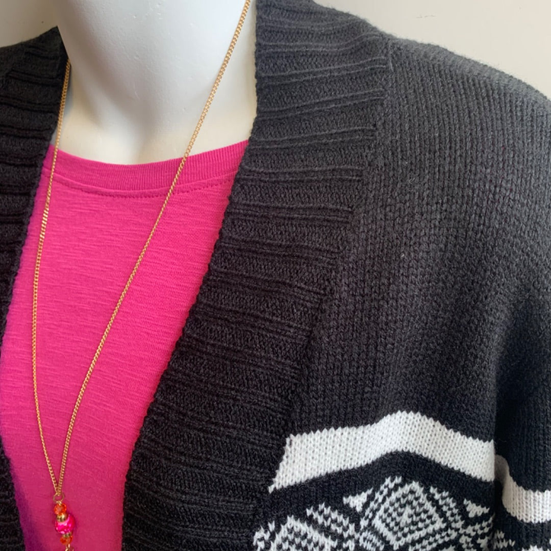 Canada Weathergear, Cardigans, Large Black White