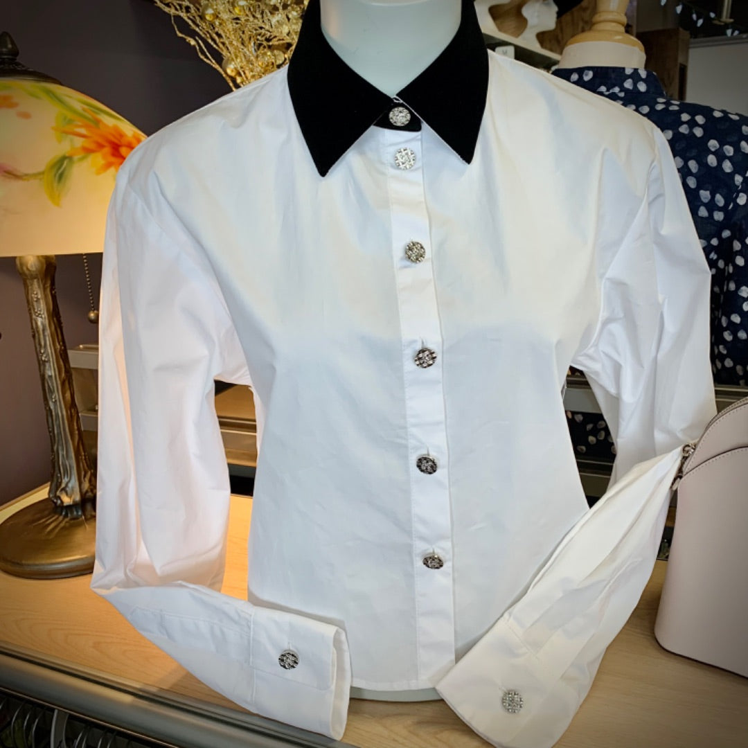 Chanel, Tops, Small White Black