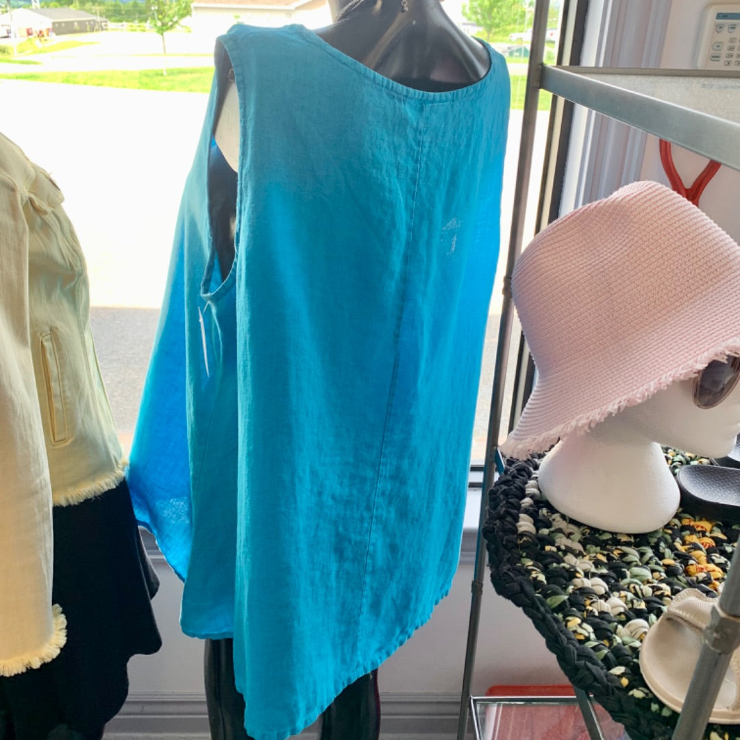 Bryn Walker, Top Sleeveless, M / L Aqua