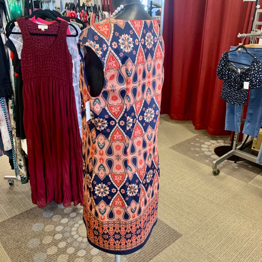Papillon, Dresses, Large Orange Navy