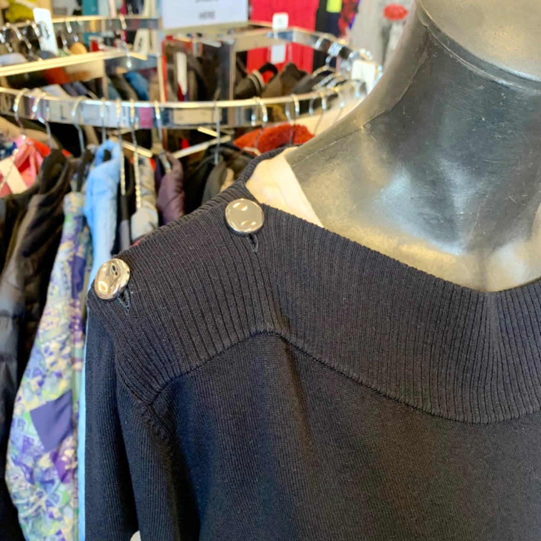 Joseph Ribkoff, Tops, XLarge White Navy