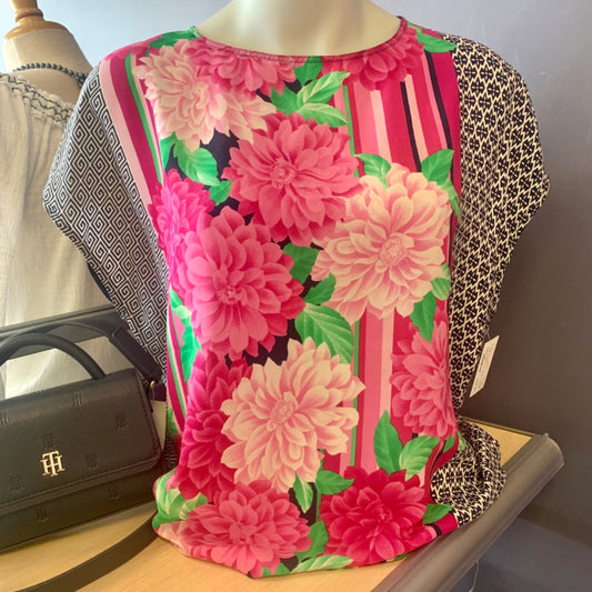 Made in Italy, Tops, Size 10 Pink Green