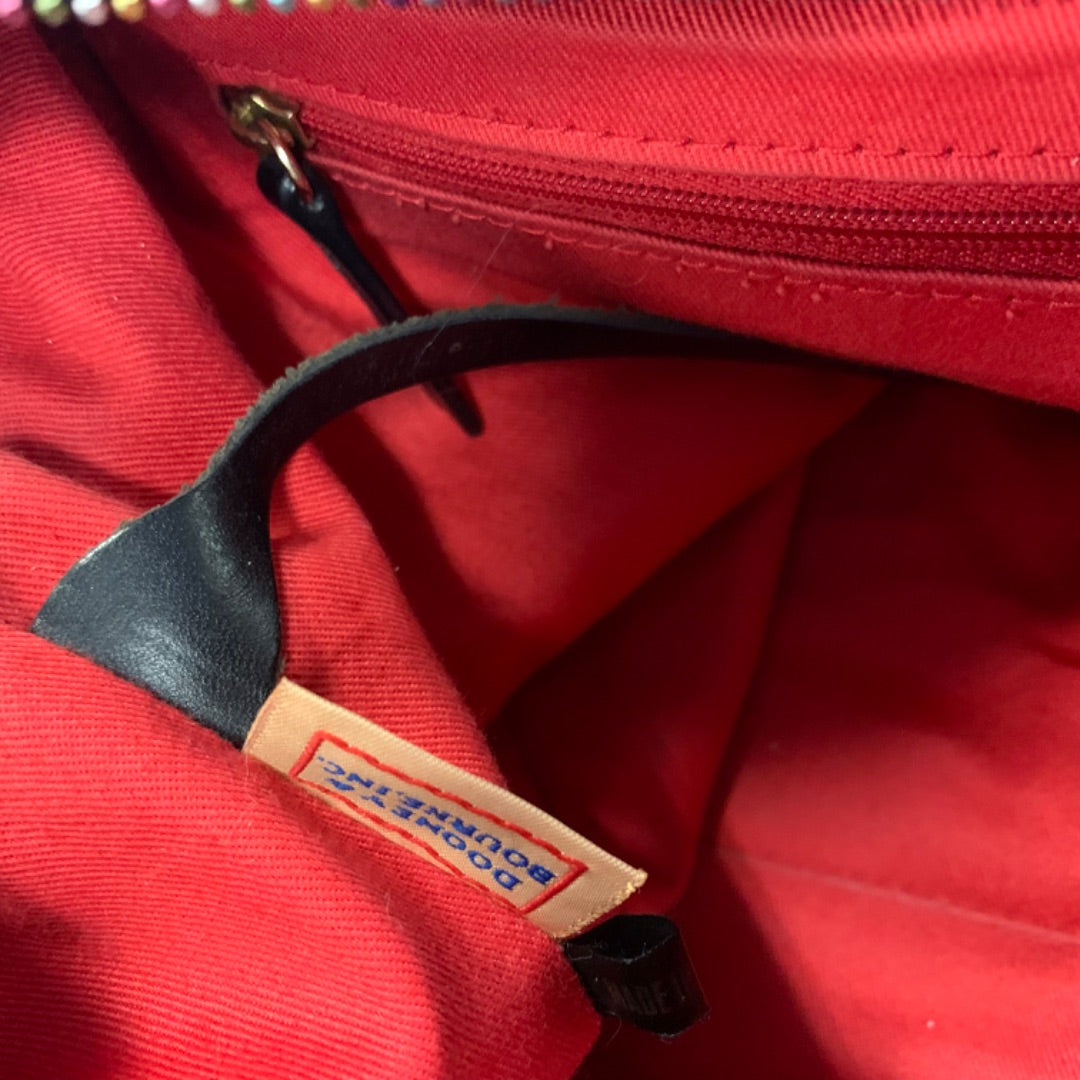 Dooney & Bourke, Purses/handbags, L 12" D 8" H 7" Multi on Black