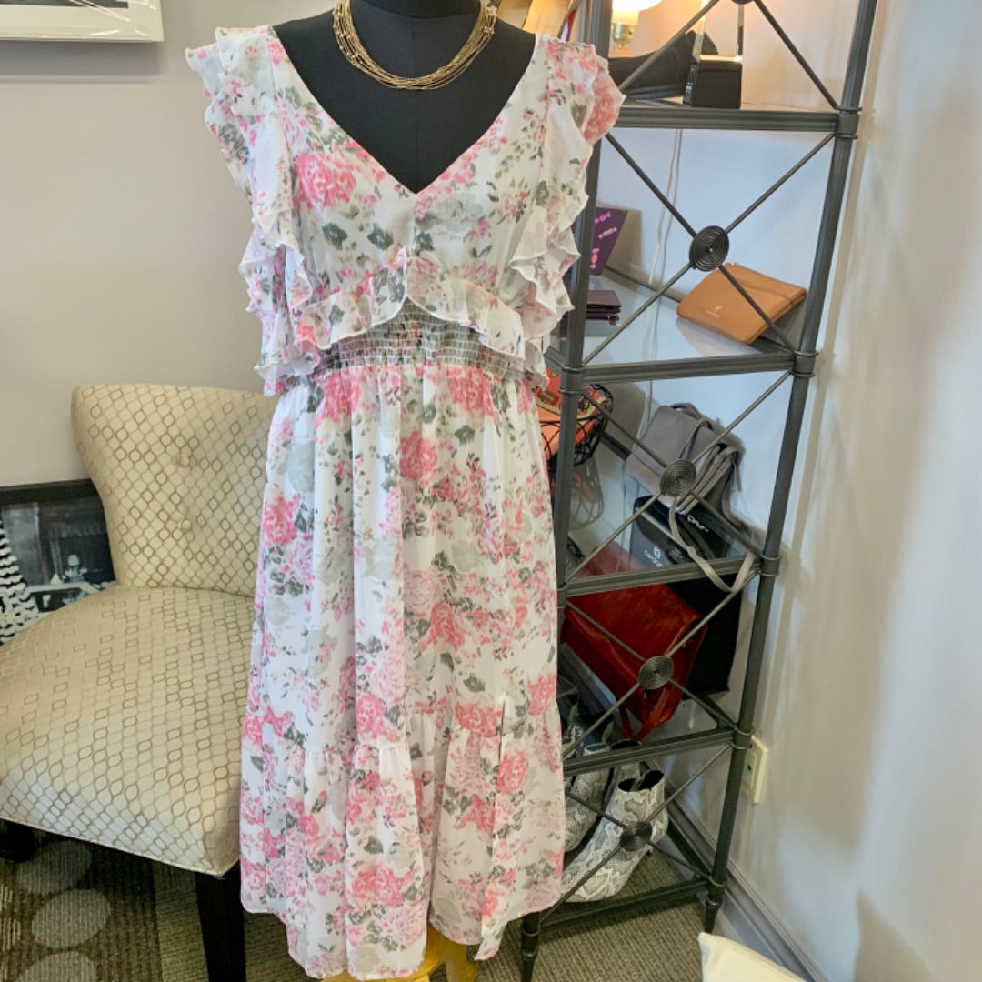 Black Tape, Dresses, XLarge White Pink