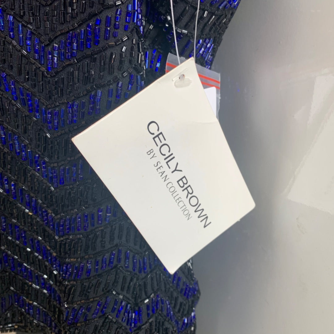 Cecily Brown, Top Sleeveless, Large Black Blue