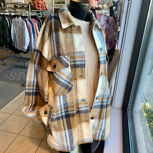 Zara, Jackets, Small Beige Blue