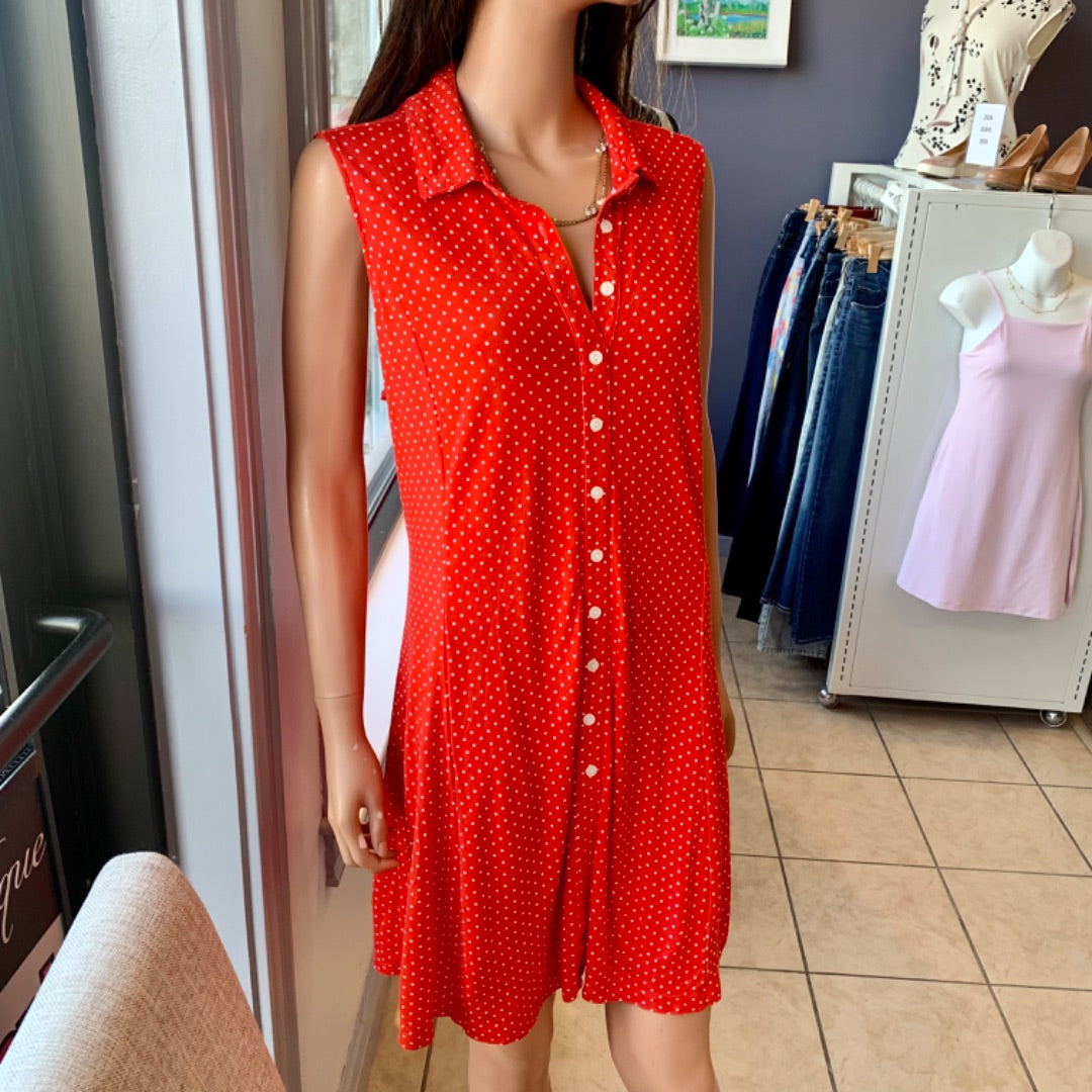 Isaac Mizrahi, Dresses, XLarge P Red White
