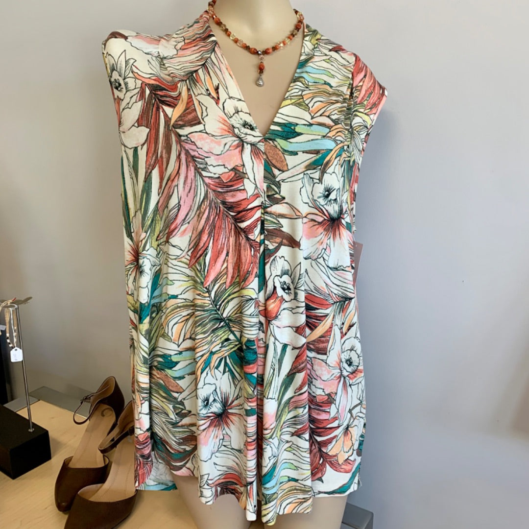 Cable&Gauge, Top Sleeveless, XLarge Multi