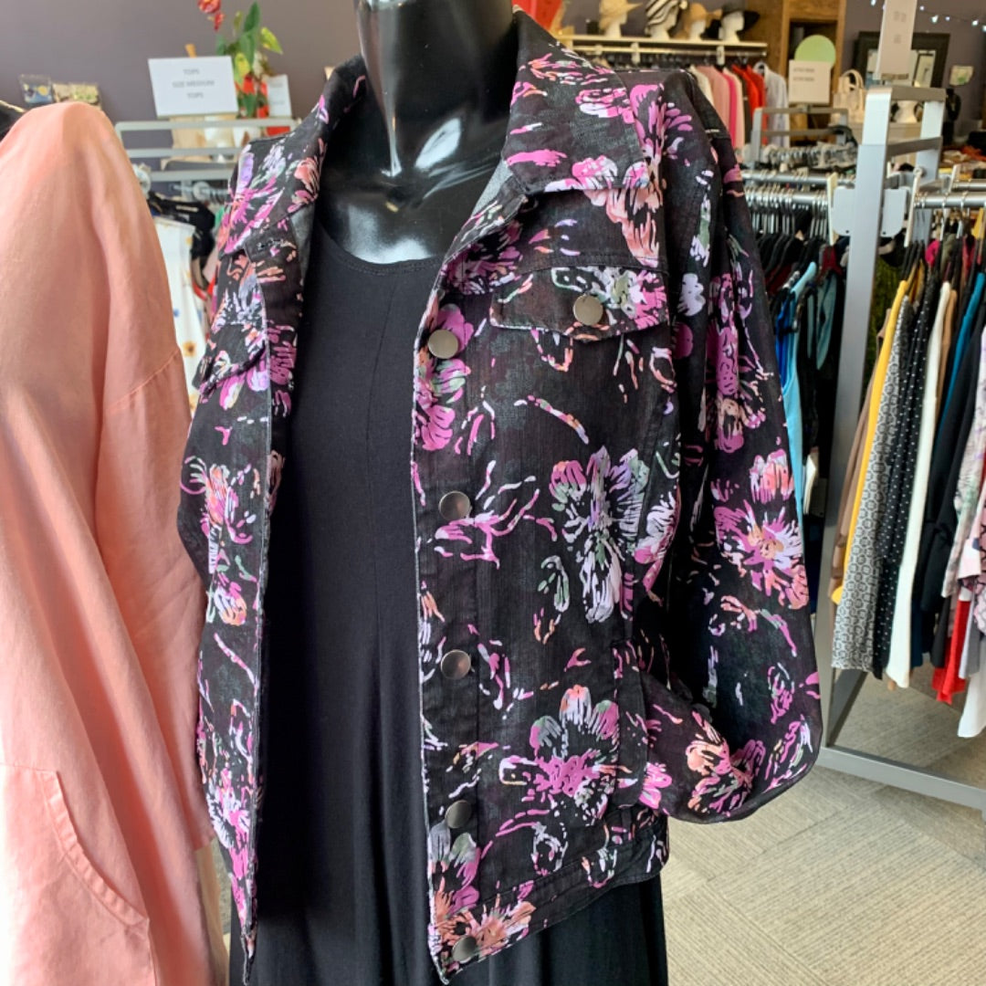 Tribal, Jackets, Small Black Purple