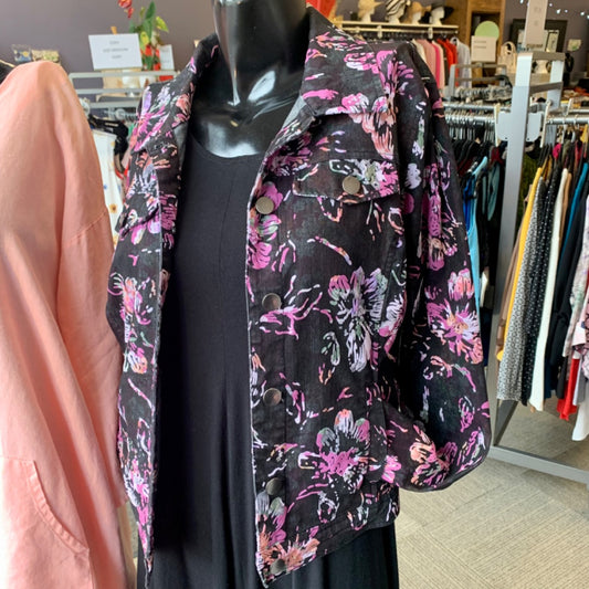 Tribal, Jackets, Small Black Purple