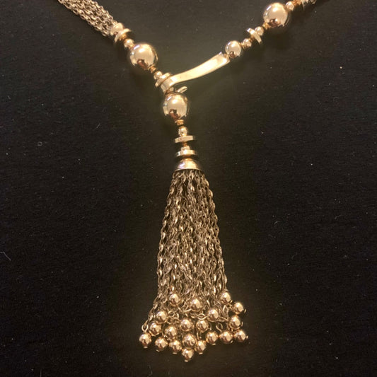 Bianca Necklace Tassel, Large, Gold colour
