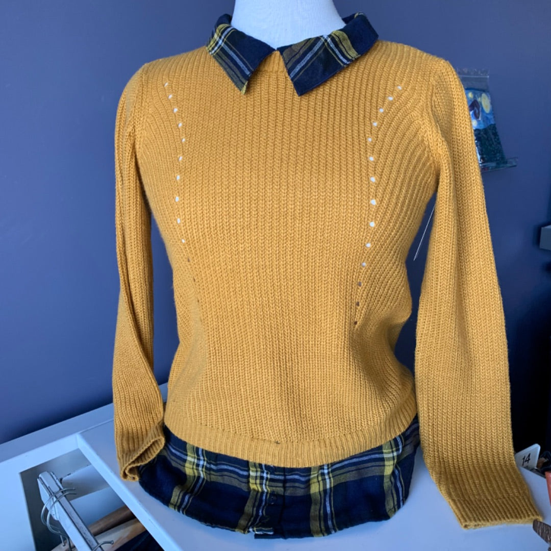 Cleo Petite, Tops, XSmall Ocher Navy