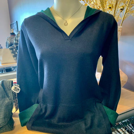 ByLyse Hoodie, Small, Navy, Green