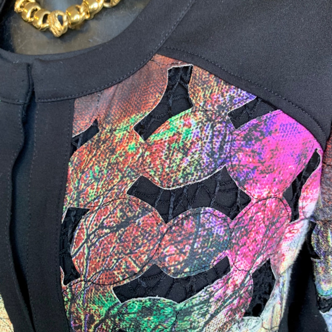 Joseph Ribkoff, Size 10 Multi on Black