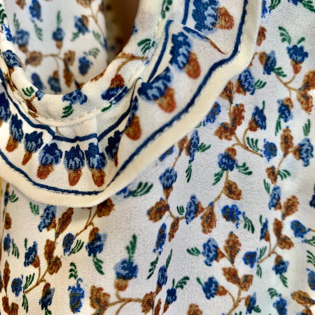 Max Studio, Tops, XXLarge White Blue Brown
