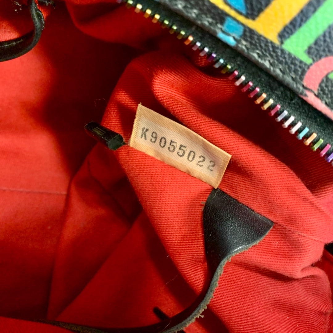 Dooney & Bourke, Purses/handbags, L 12" D 8" H 7" Multi on Black