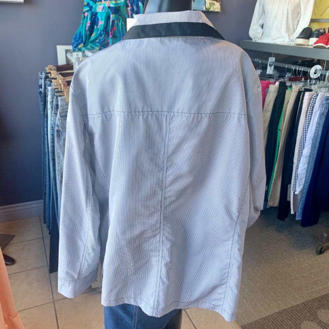 Alia, Jackets, Size 20 Black White