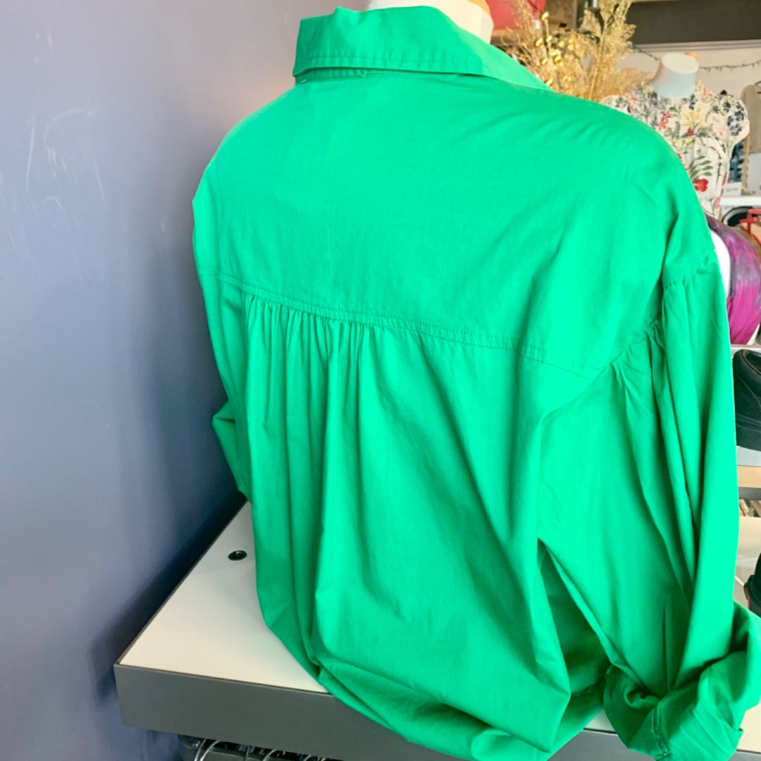 Listicle, Blouses, Small / Medium Green