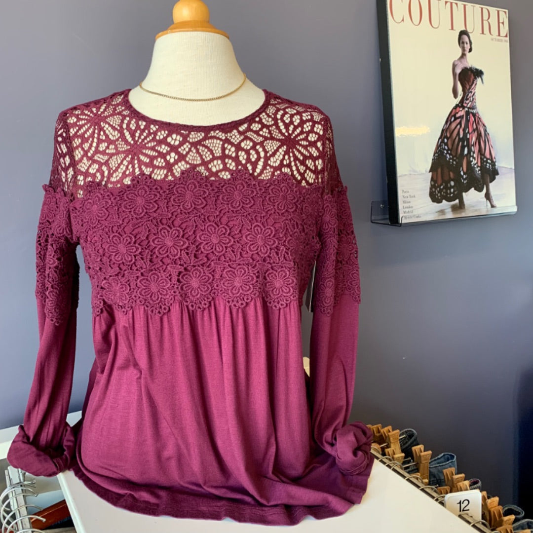 Cleo, Tops, Medium Plum