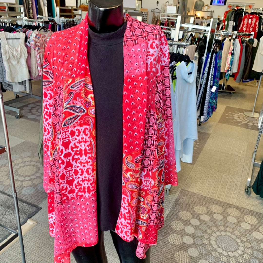 Tanjay, Cardigans, Size 16 Red Multi