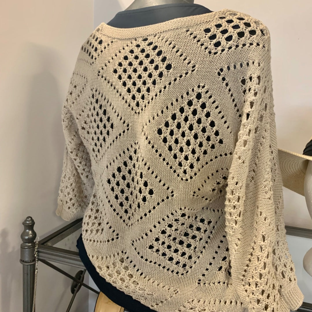 Vneck Sweater, Sweaters, Medium Beige