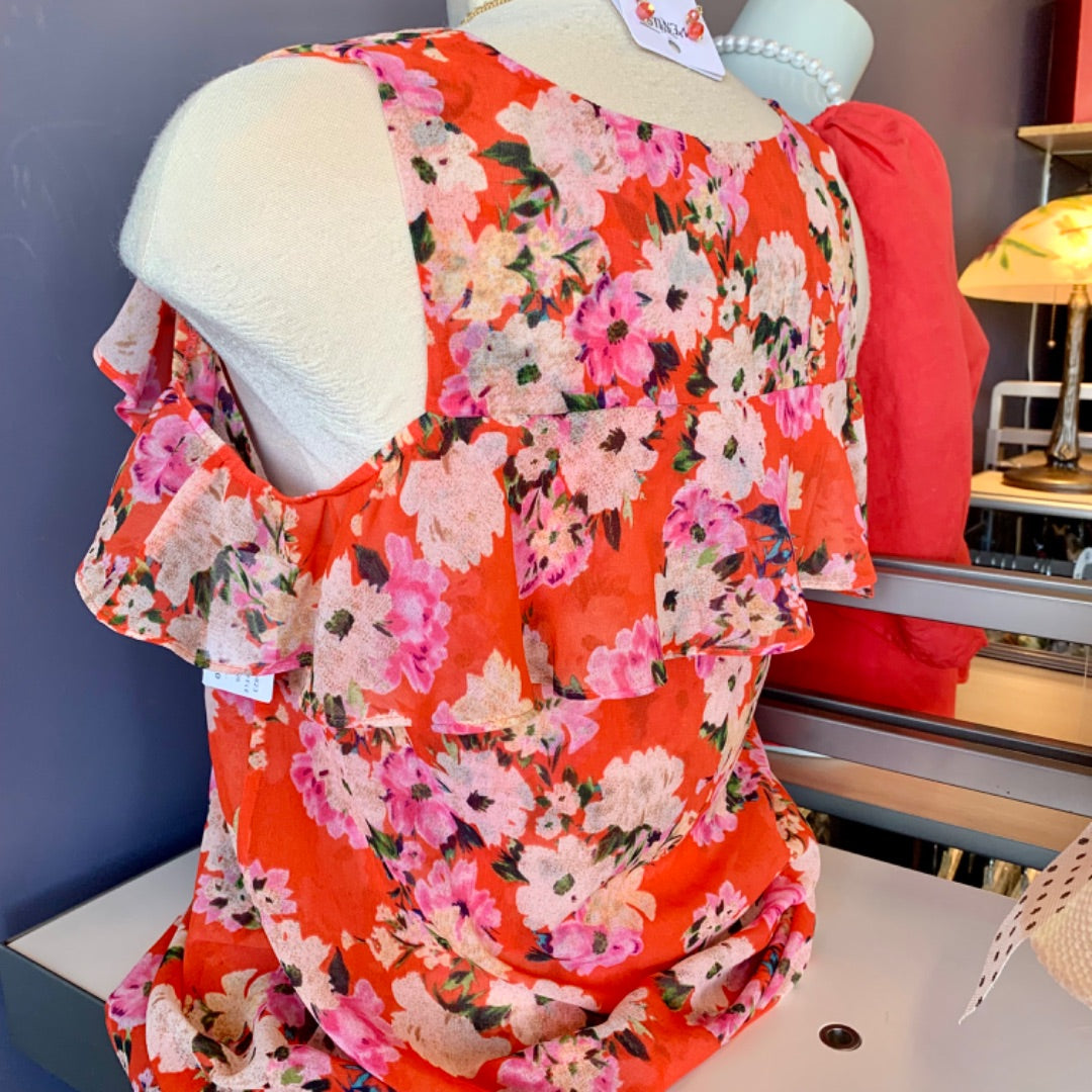 Cabi, Top Sleeveless, S / Medium Red Pink