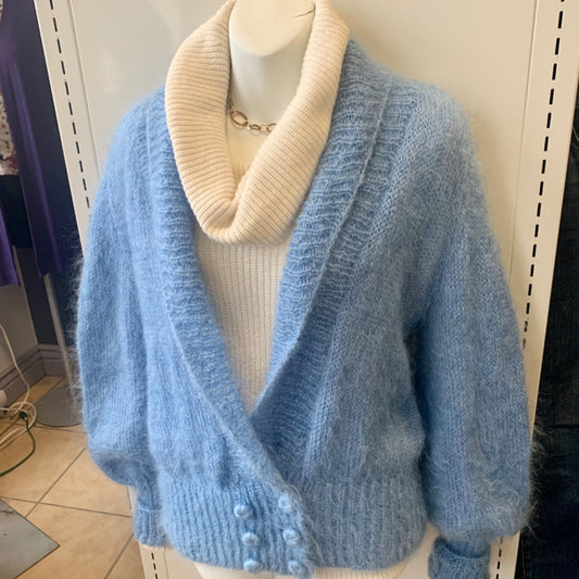 Woof Design, Cardigans, Medium Blue