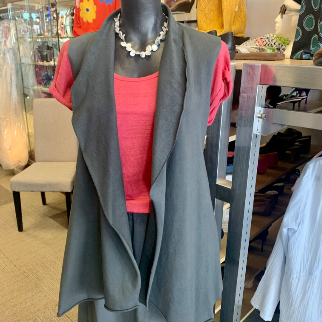 Paolo Tricot vest, Medium Grey