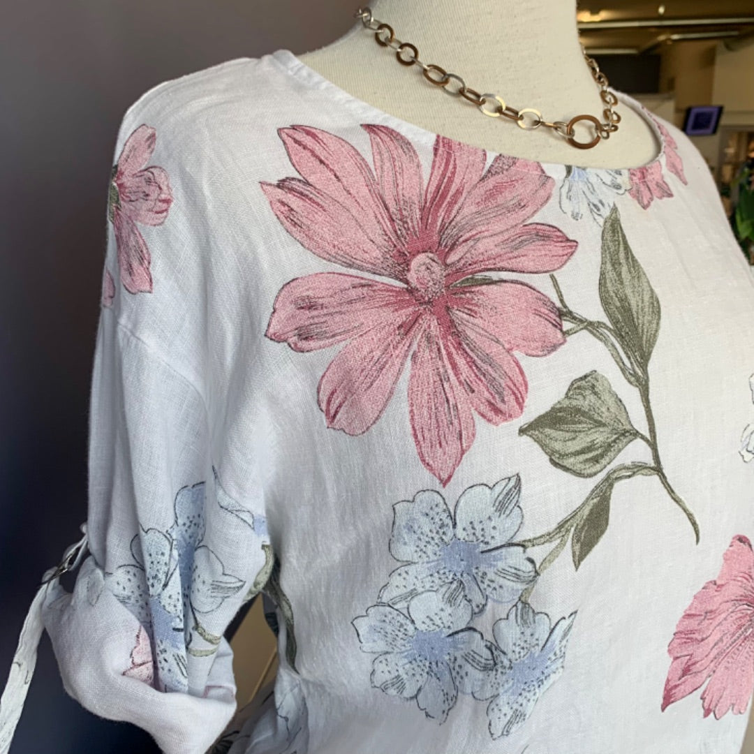 Pistache, Tops, Medium Pink Blue Floral