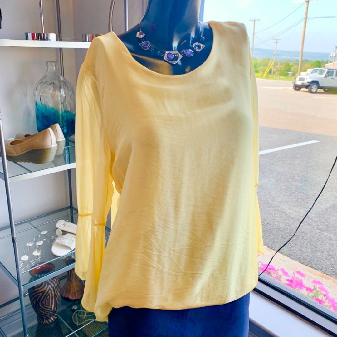 Charlie B Layered Top, Medium Yellow