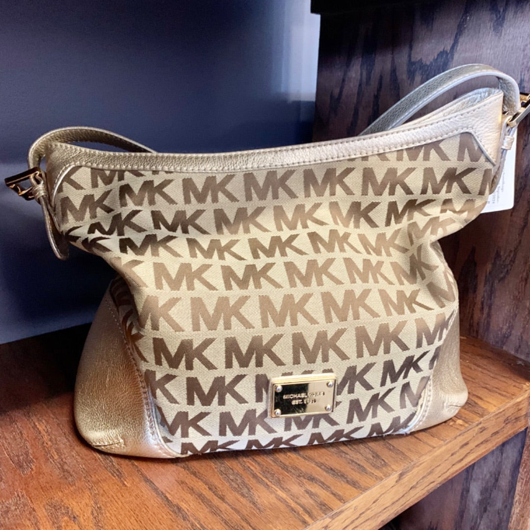 Michael Kors Signature Tote, Large Beige