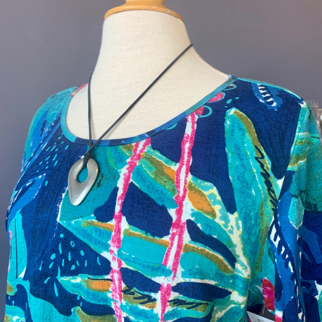 Orientique Australia, Tops, Medium Teal Blue Multi